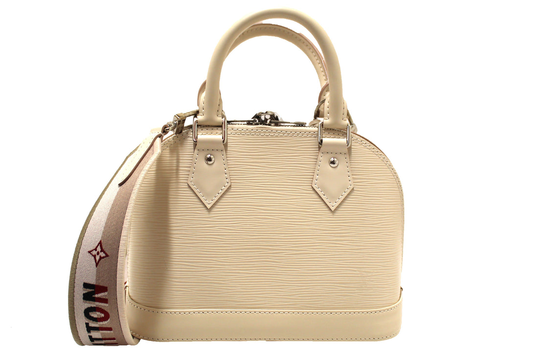 Louis Vuitton Quartz White Leather Alma BB Hand/Crossbody Bag