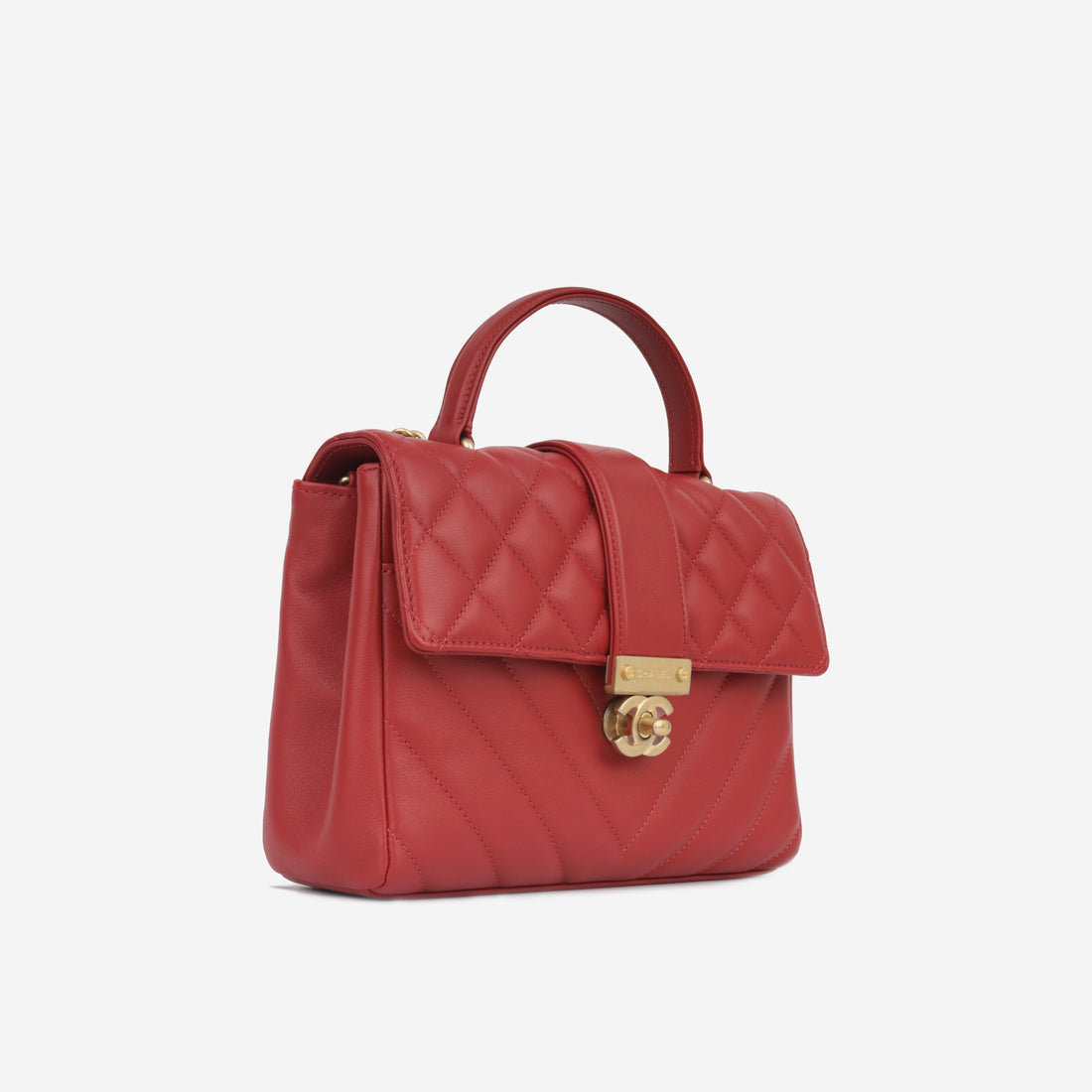 Chanel In The City Top Handle Red Calfskin