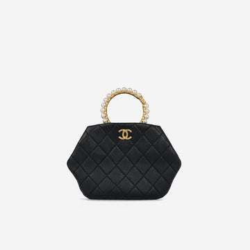 Chanel Pearl Crown Wristlet Clutch
