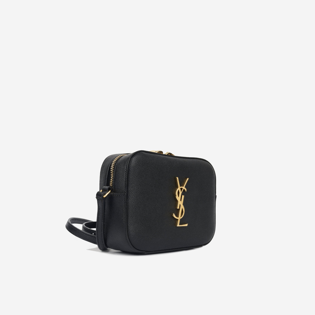 Yves Saint Laurent Mini Camera Case - Black Grained GHW