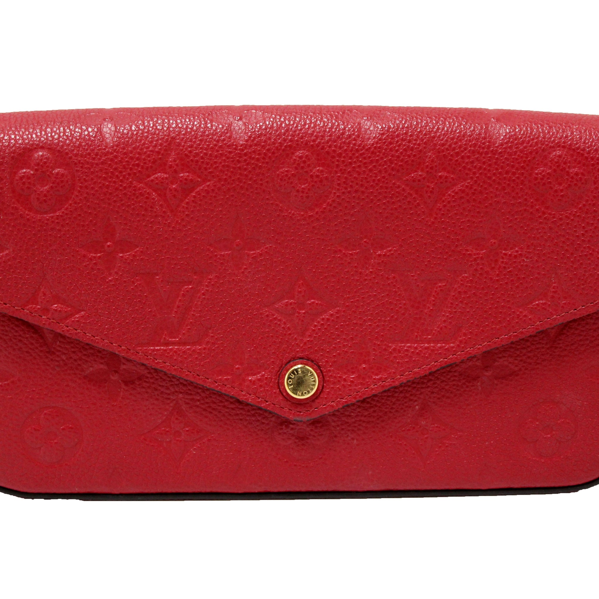 Louis Vuitton Red Monogram Empreinte Leather Felicie Pochette Bag