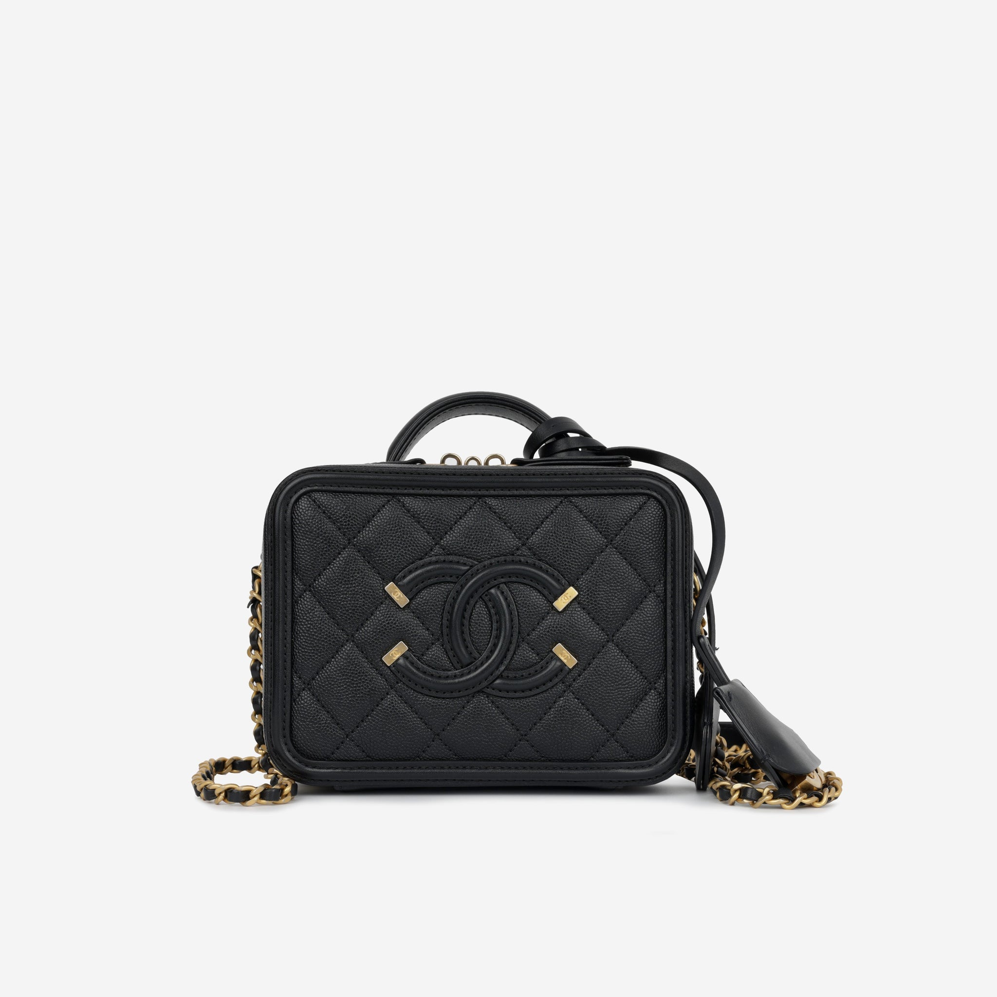 Chanel Filigree CC Vanity Case Black