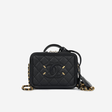 Chanel Filigree CC Vanity Case Black