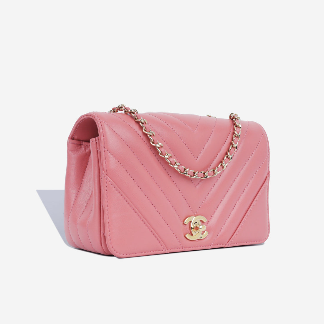 Chanel Mini Chevron Flap Pink CGHW