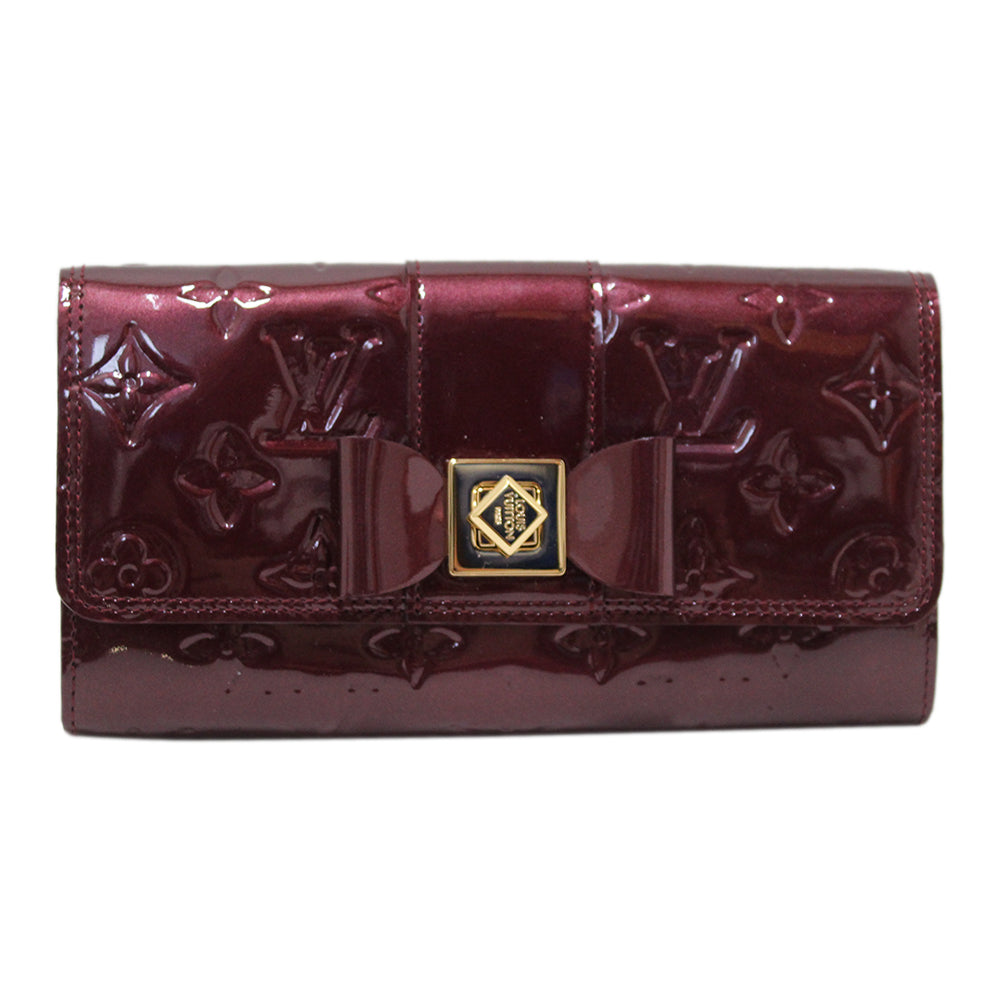 New Louis Vuitton Fauviste Vernis Noeud Bow Flap Long Wallet Clutch