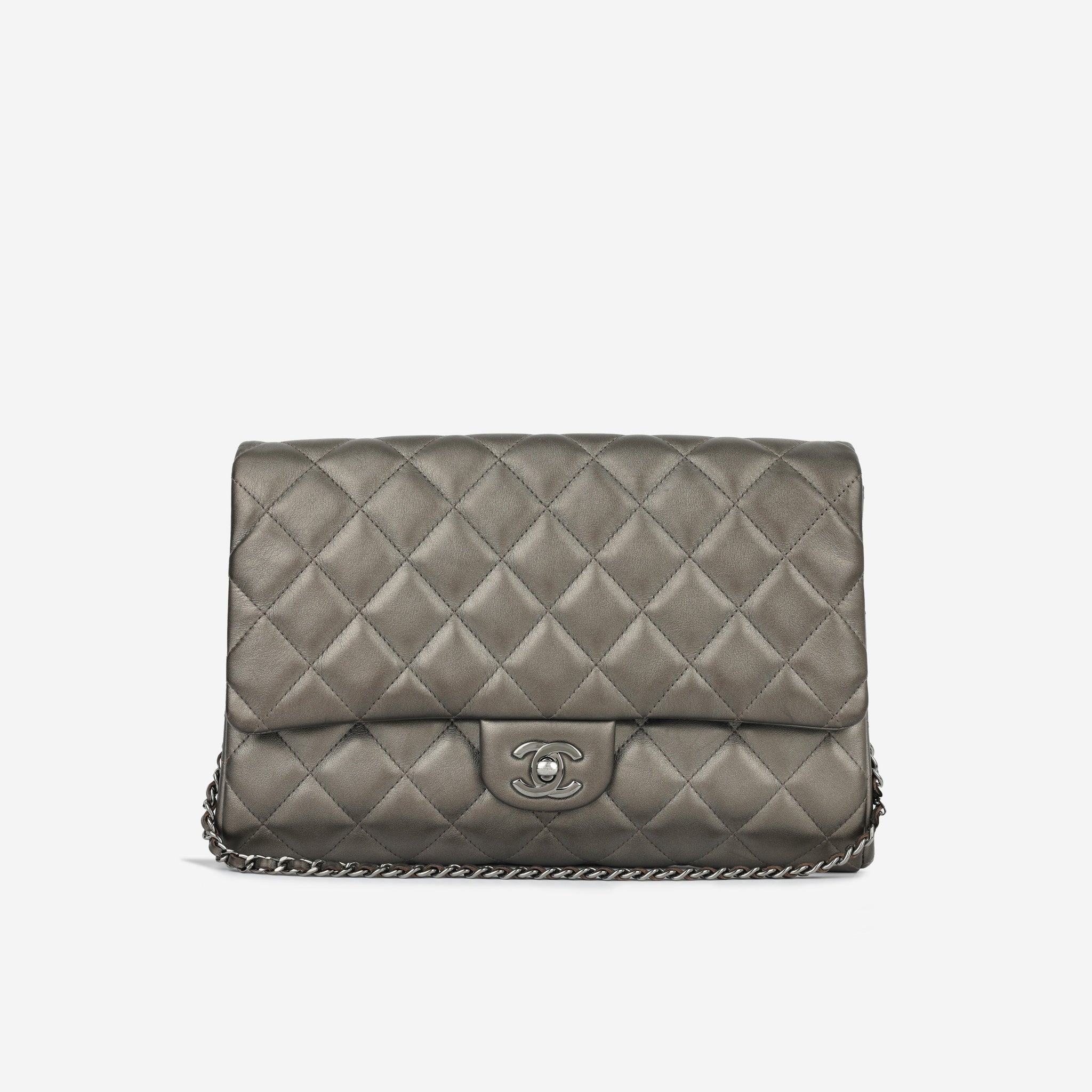 Chanel Timeless Clutch with Chain Graphite