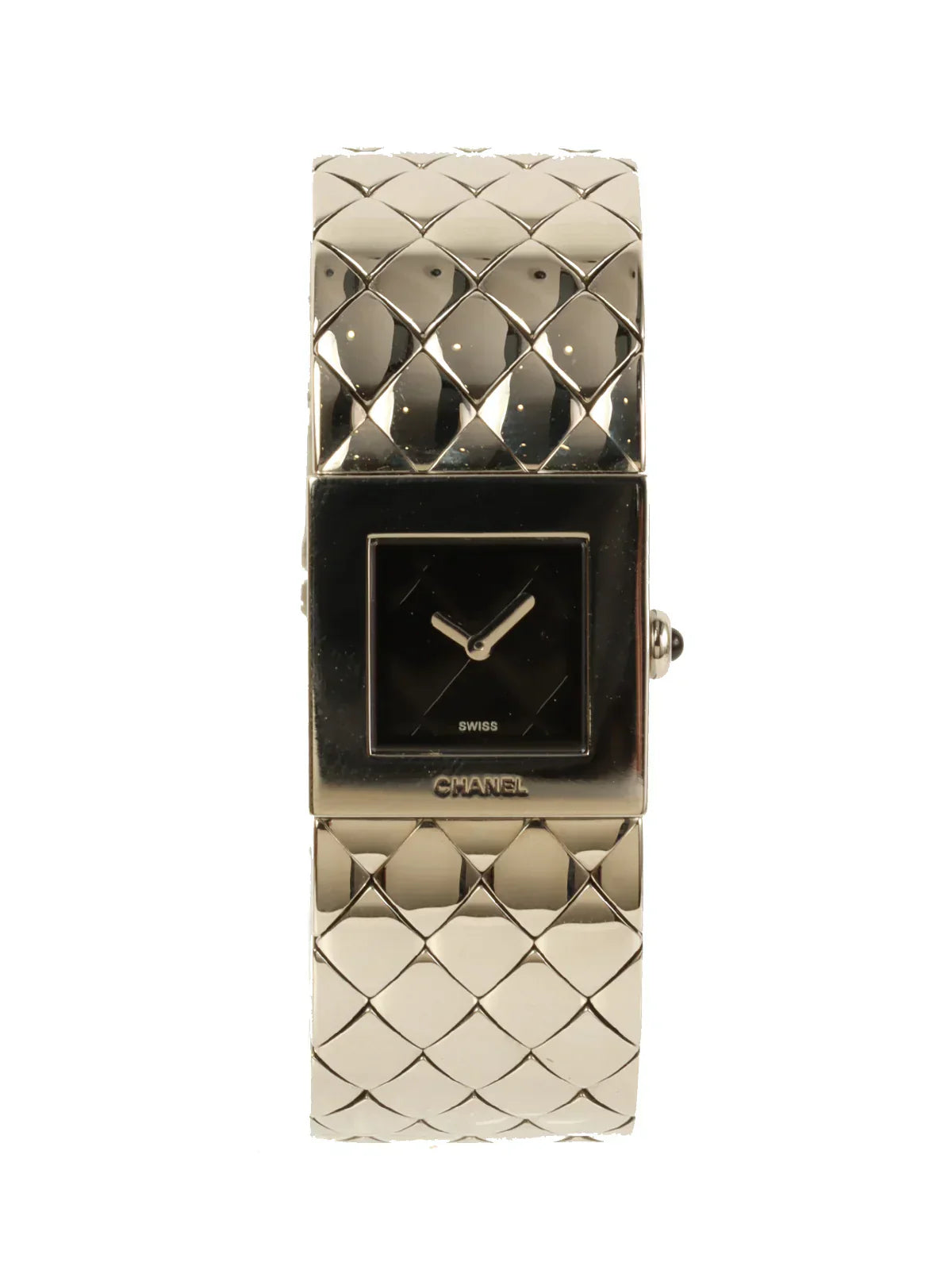 Top Quality Chanel Matelasse Watch Silver
