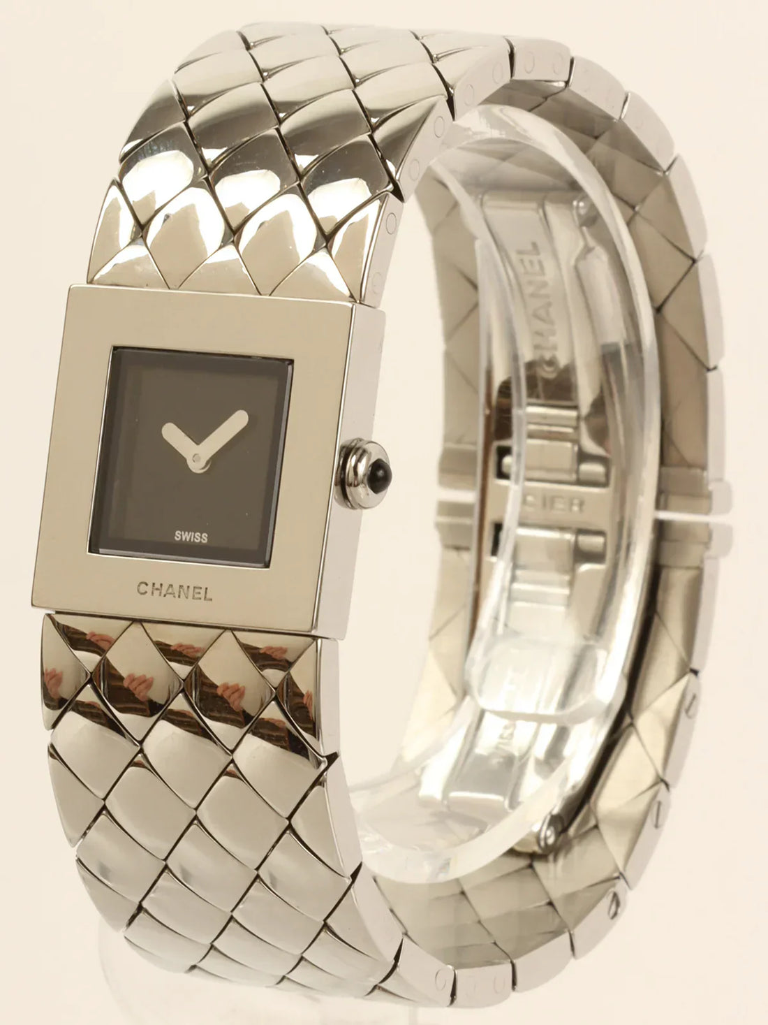Top Quality Chanel Matelasse Watch Silver