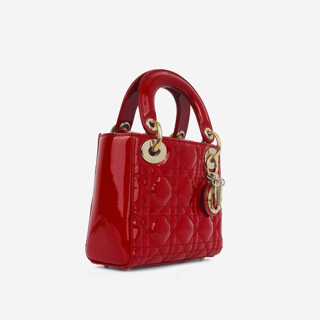 Christian Dior Mini Lady Dior Red Patent