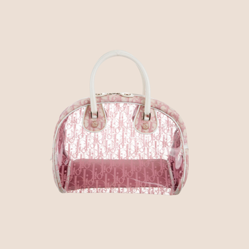 CHRISTIAN DIOR PINK GIRLY RAIN BOWLER BAG