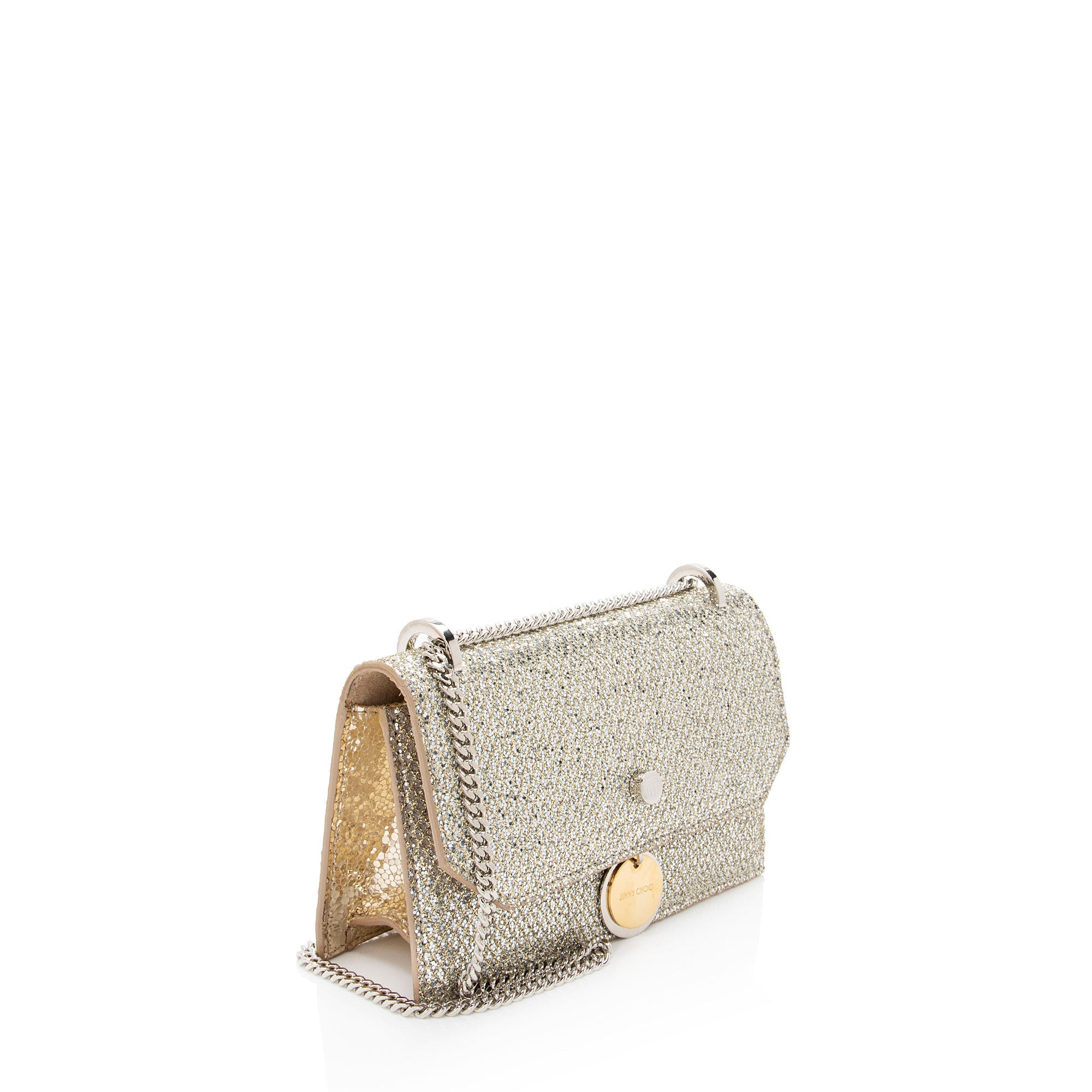 Jimmy Choo Glitter Fabric Finley Mini Shoulder Bag