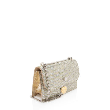 Jimmy Choo Glitter Fabric Finley Mini Shoulder Bag