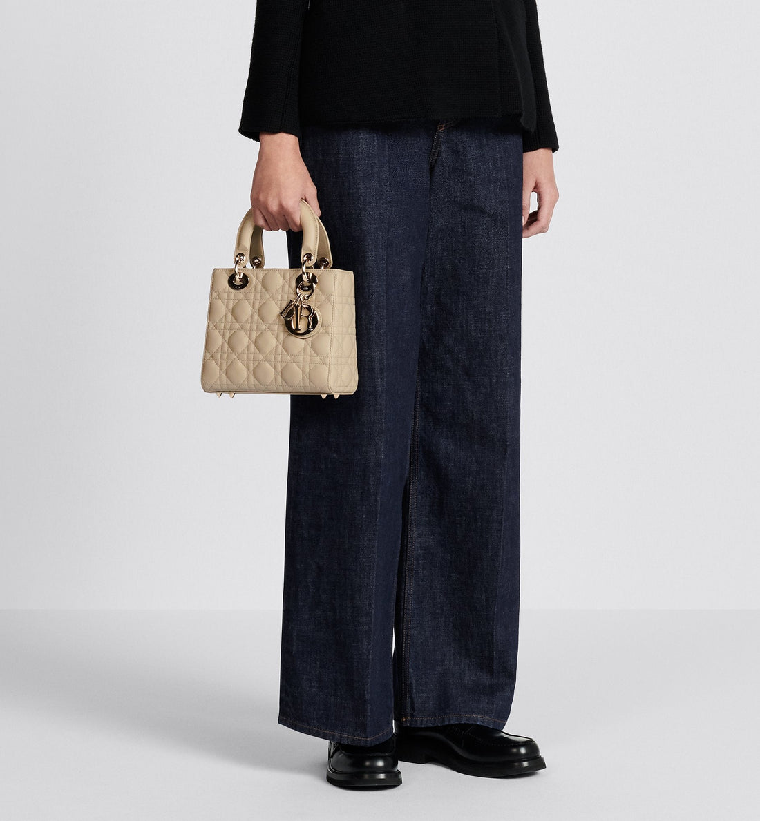 Small Lady Dior My Abcdior Bag Sand Colored Cannage Lambskin