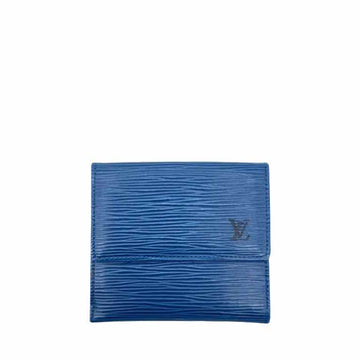 LOUIS VUITTON Epi Leather Compact Wallet Blue (Pre-Owned)