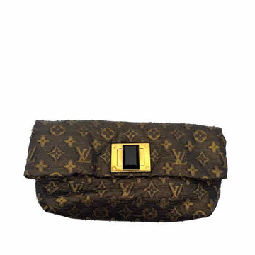 LOUIS VUITTON Monogram Lurex Jacquard Altair Clutch Bronze (Pre-Owned)