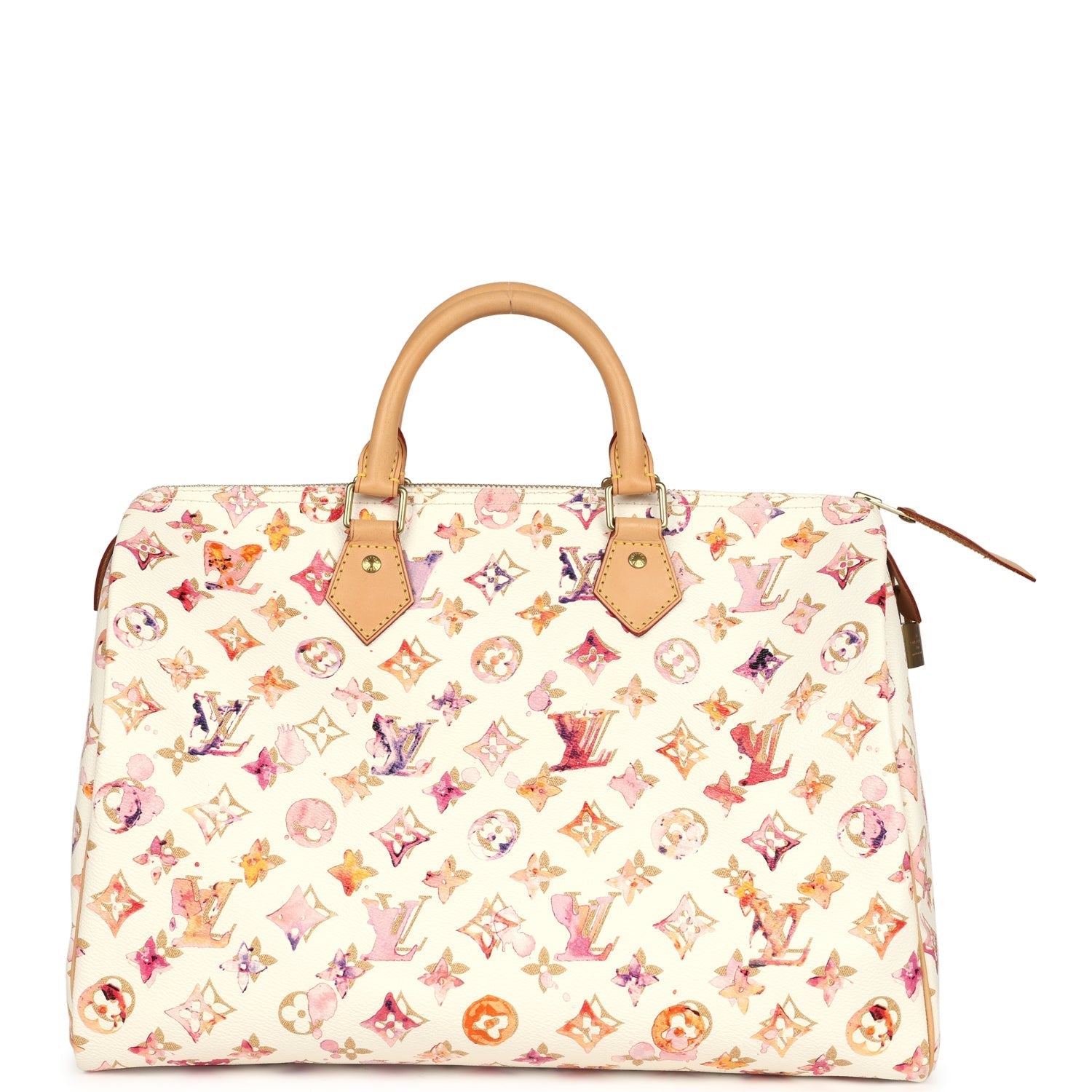 Louis Vuitton x Richard Prince Speedy 35 White Watercolor Aquarelle Monogram