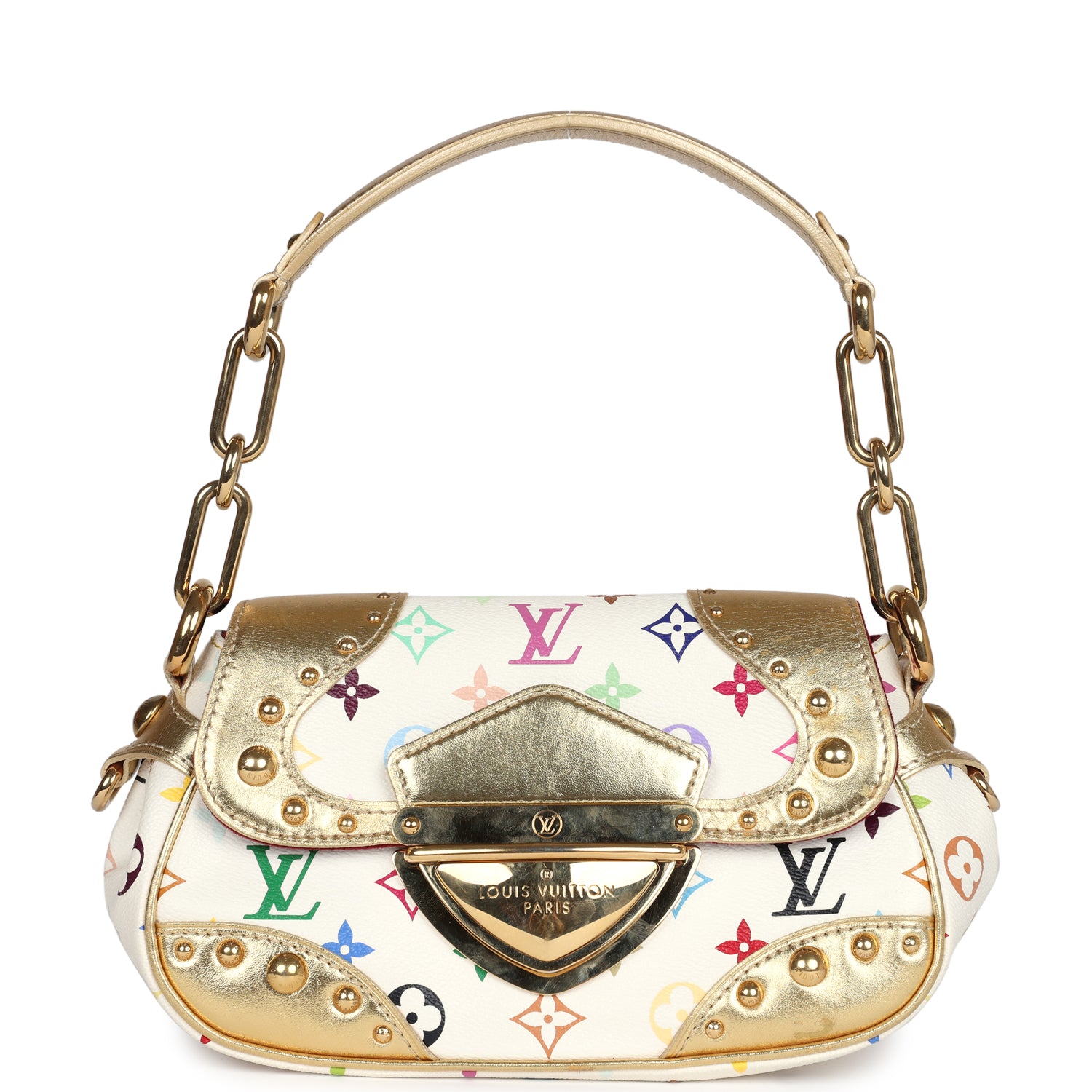 Louis Vuitton x Takashi Murakami Marilyn Bag White Multicolored Monogram Gold Hardware