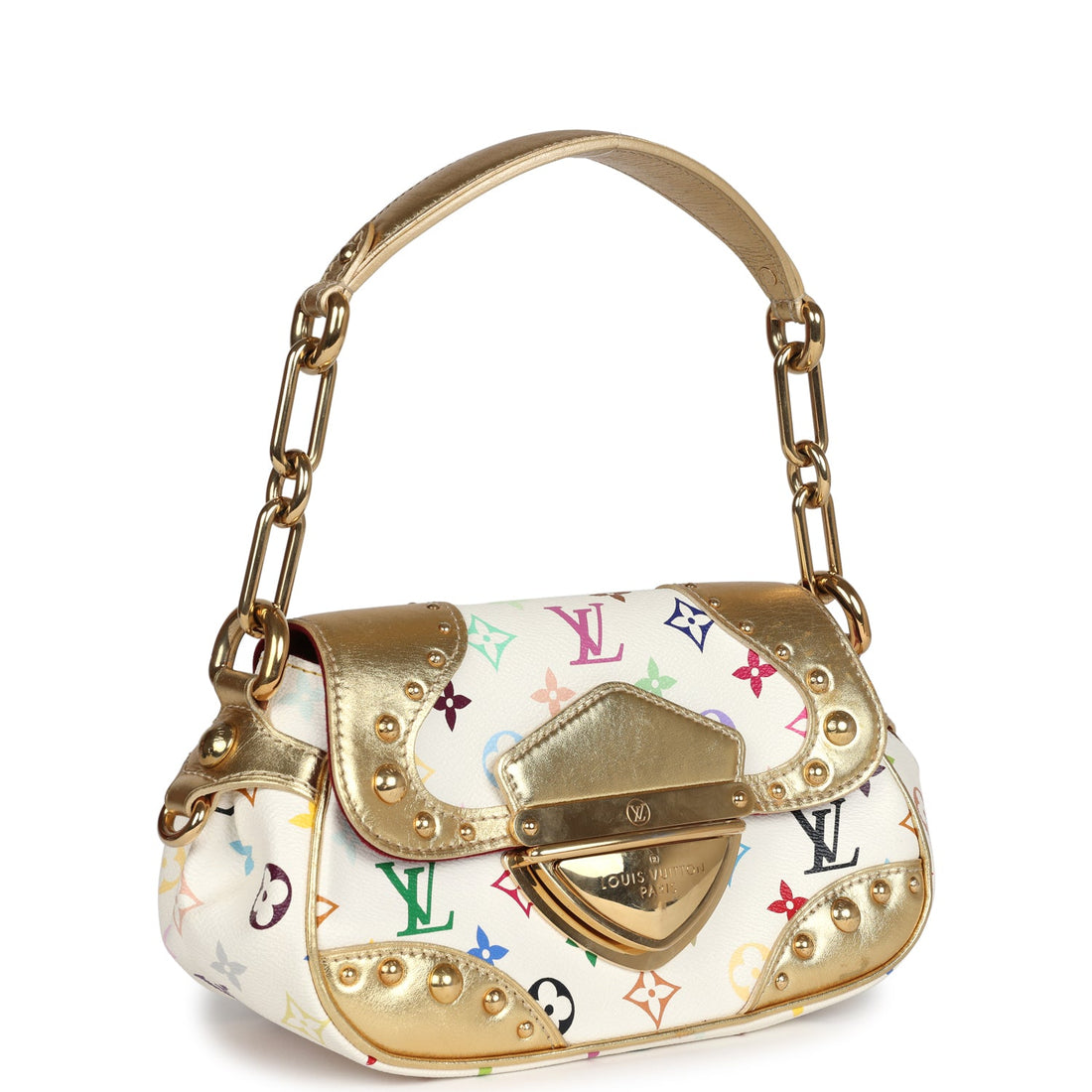 Louis Vuitton x Takashi Murakami Marilyn Bag White Multicolored Monogram Gold Hardware