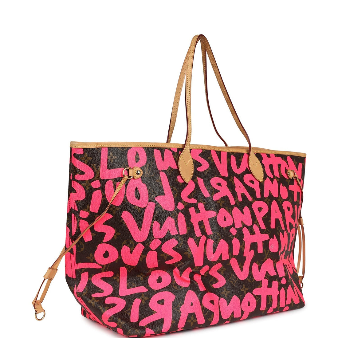 Louis Vuitton X Stephen Sprouse Neverfull GM Fuchsia Pink Monogram Graffiti Gold Hardware