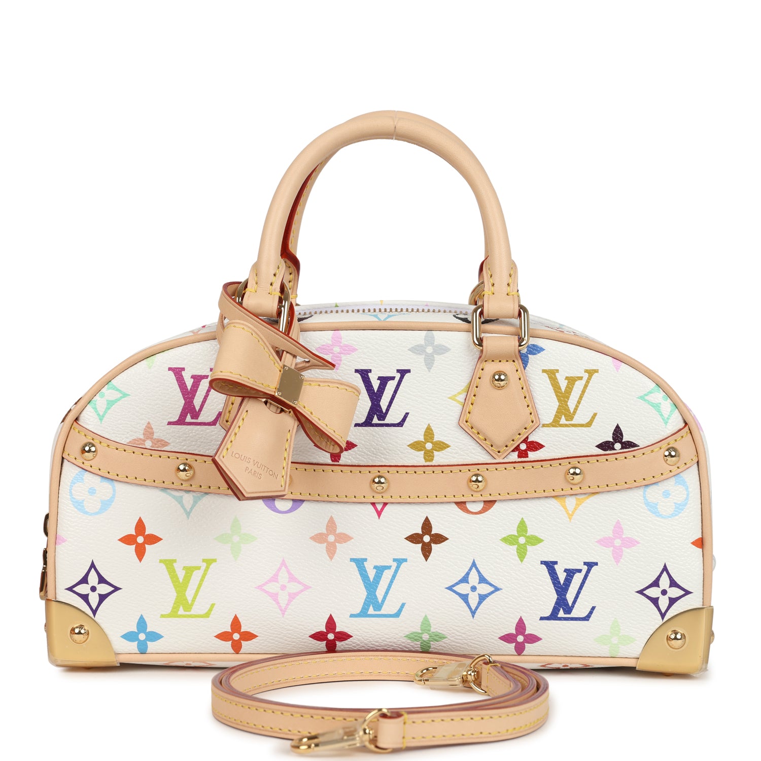 Louis Vuitton X Takashi Murakami East West White Multicolor Monogram Gold Hardware