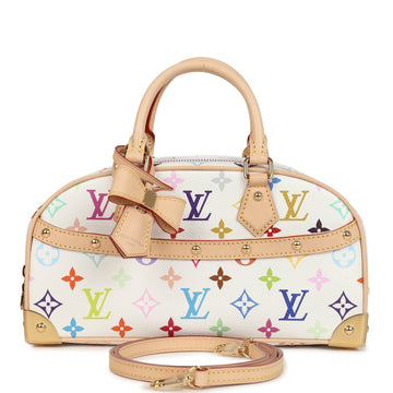 Louis Vuitton X Takashi Murakami East West White Multicolor Monogram Gold Hardware