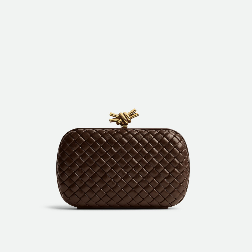 Light Brown Knot Designer Clutch for Women