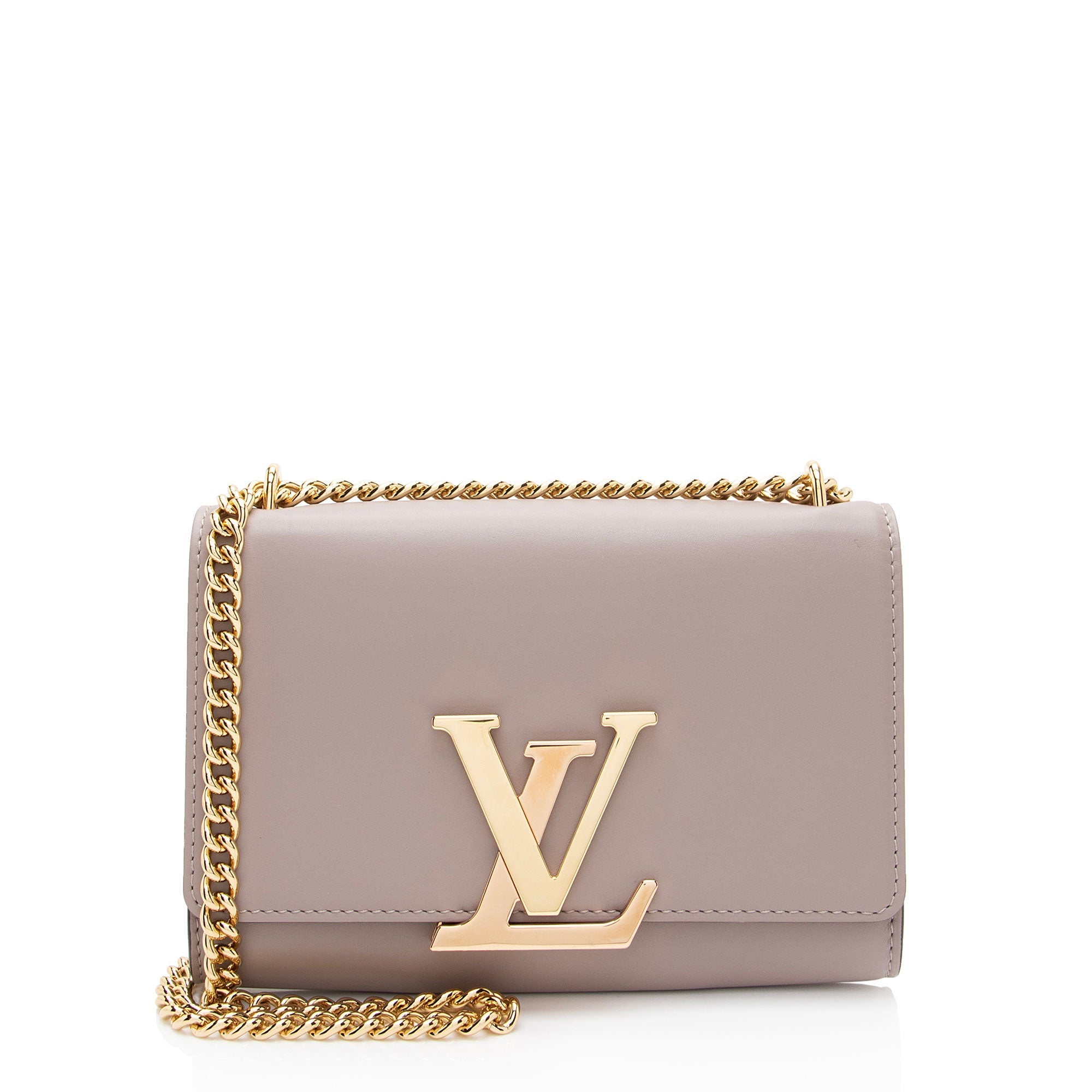 Louis Vuitton Calfskin Chain Louise Shoulder Bag (SHF-xSUMPv)