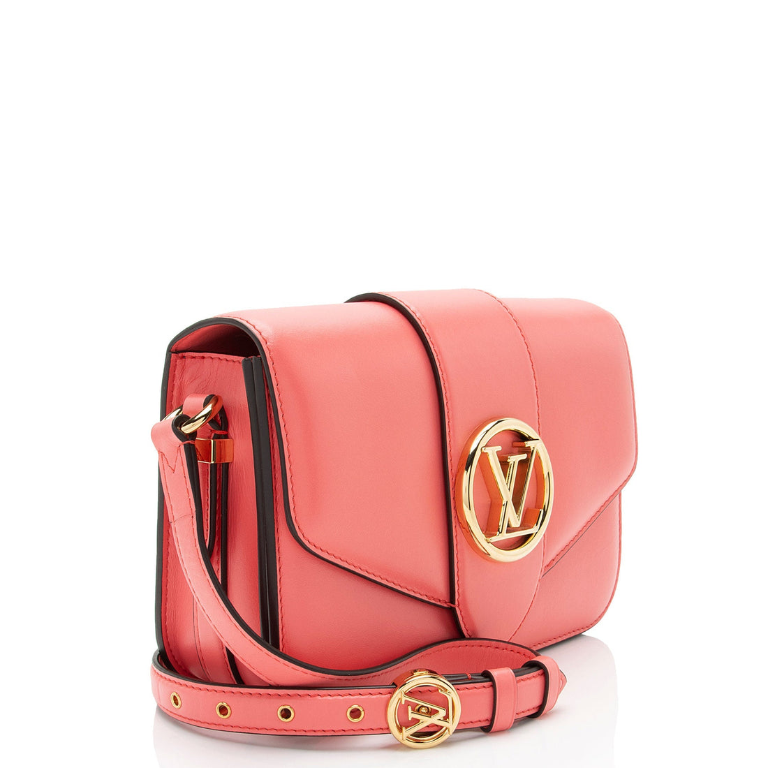 Louis Vuitton Calfskin LV Pont 9 Shoulder Bag (SHF-IZd7W4)