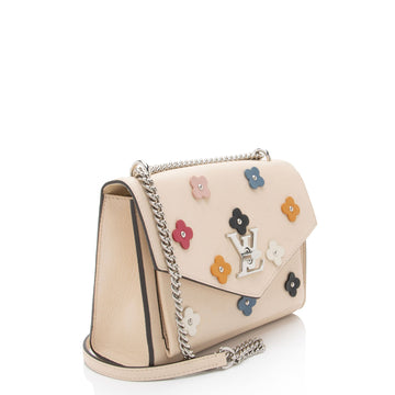 Louis Vuitton Calfskin Mylockme Fleurs BB Shoulder Bag