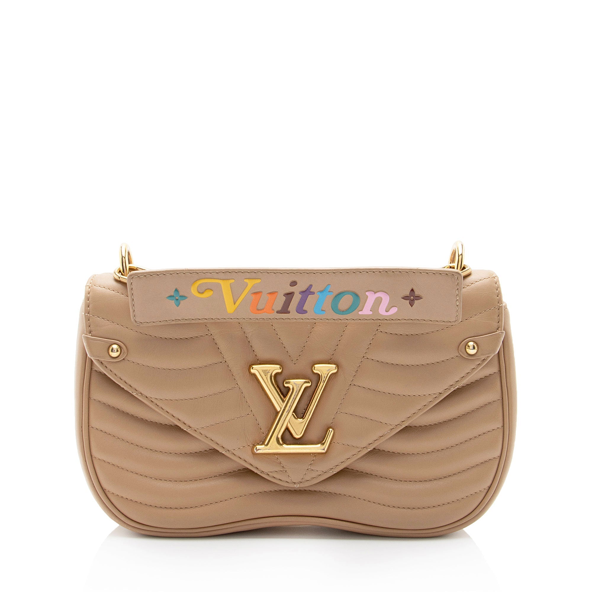 Louis Vuitton Calfskin New Wave Chain MM Shoulder Bag  - FINAL SALE (SHF-BC4Bgk)