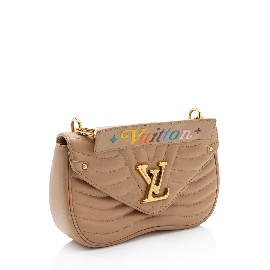 Louis Vuitton Calfskin New Wave Chain MM Shoulder Bag  - FINAL SALE (SHF-BC4Bgk)