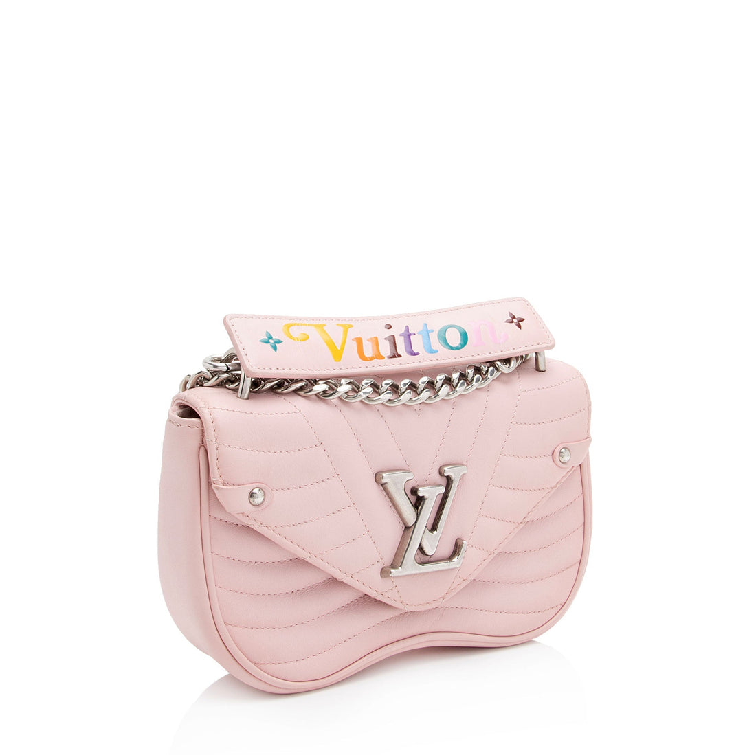 Louis Vuitton Calfskin New Wave Chain PM Shoulder Bag (SHF-MbVEzv)
