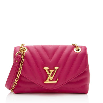 Louis Vuitton Calfskin New Wave Chain Shoulder Bag (SHF-ihtUHs)