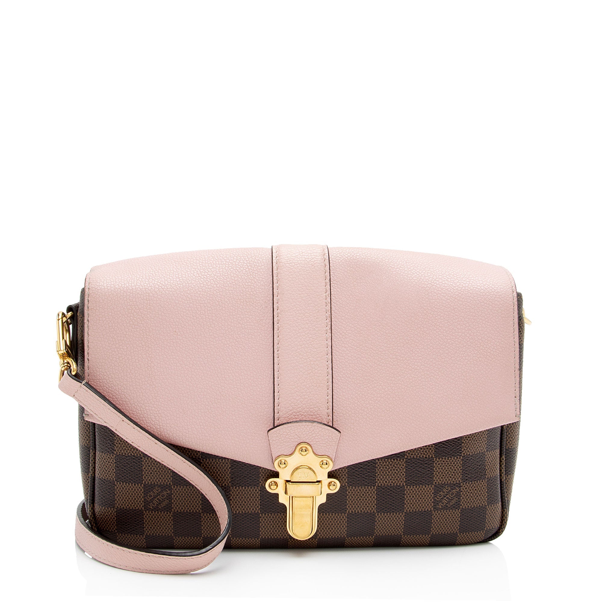 Louis Vuitton Damier Ebene Calfskin Clapton PM Shoulder Bag (SHF-XlUAPG)