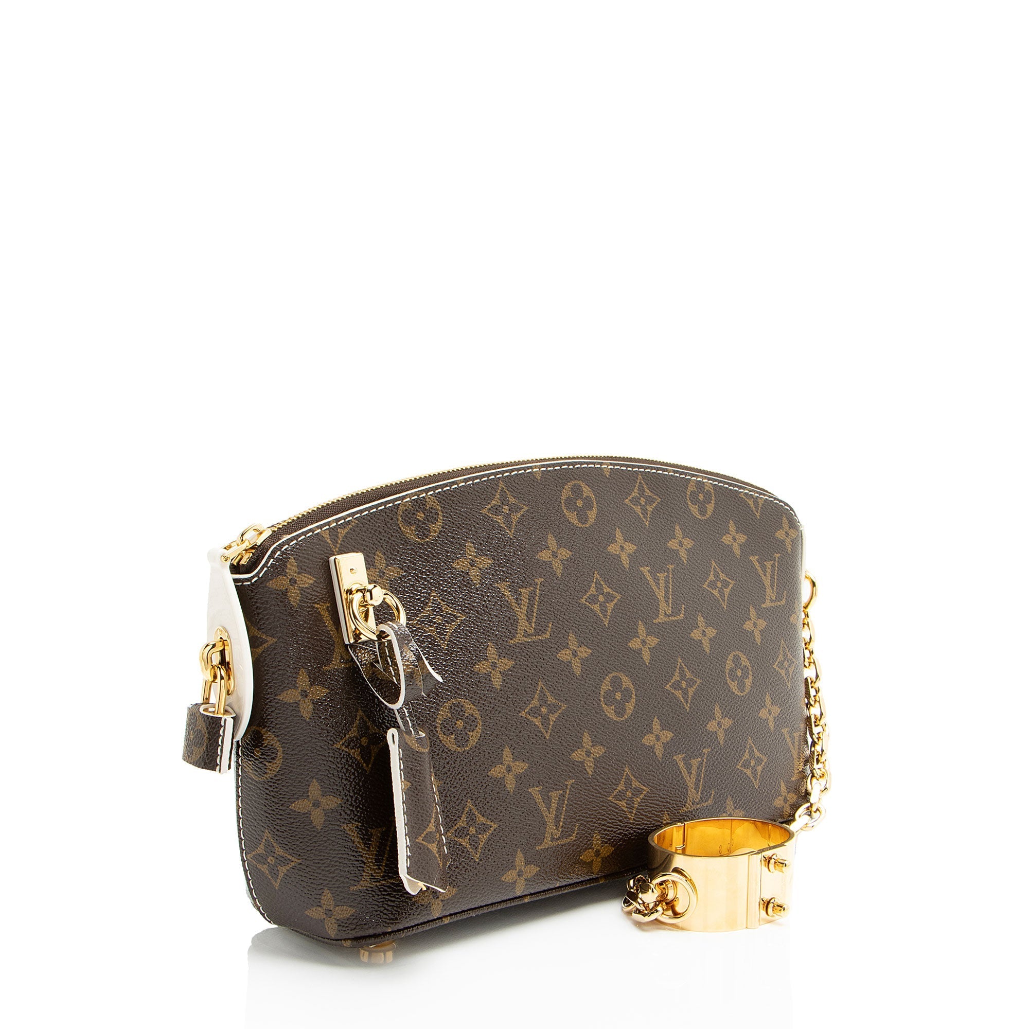 Louis Vuitton Limited Edition Monogram Canvas Fetish Lockit Cuff Clutch