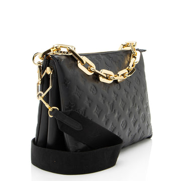 Louis Vuitton Monogram Embossed Lambskin Coussin MM Shoulder Bag