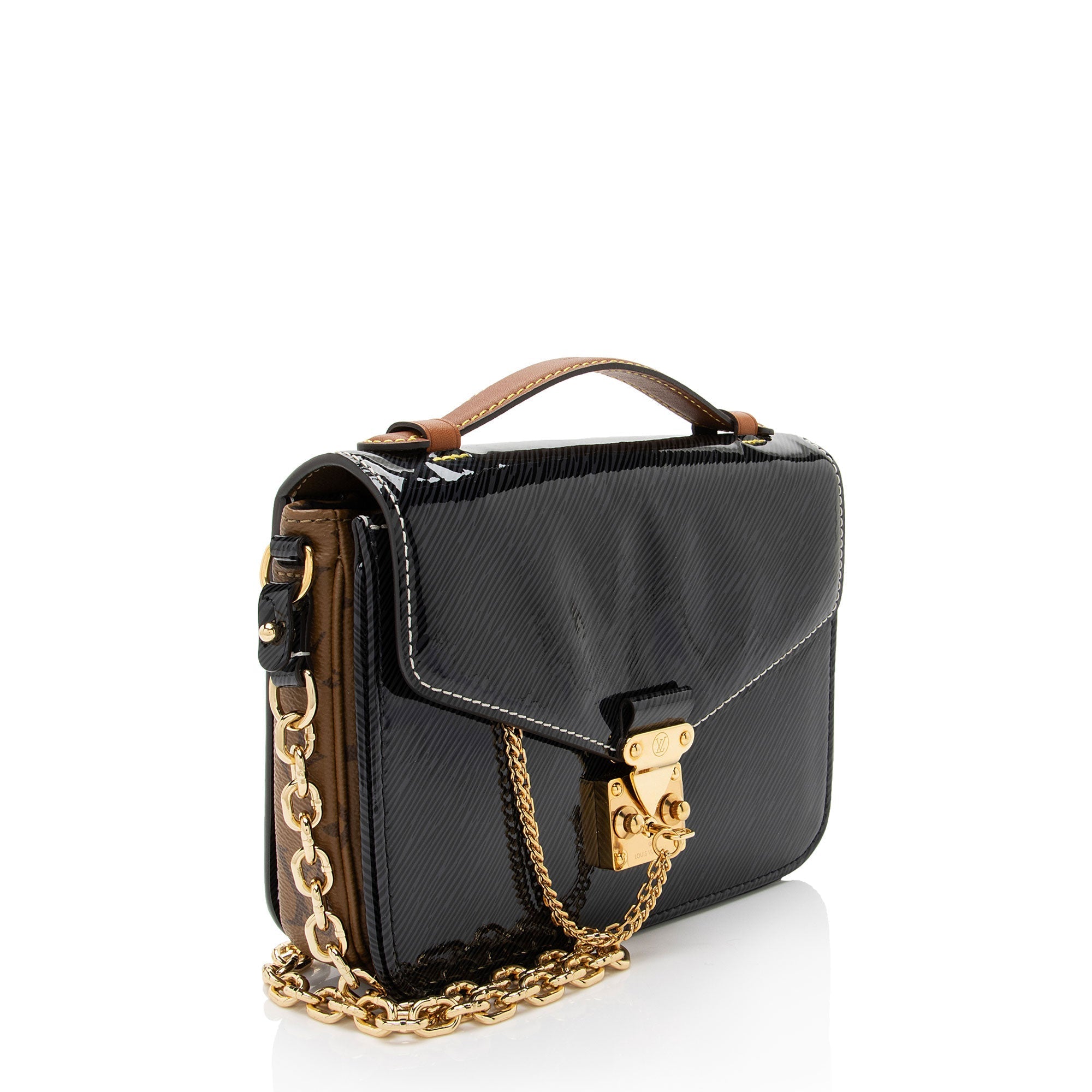 Louis Vuitton Shiny Epi Leather Reverse Monogram Pochette Metis Mini Shoulder Bag