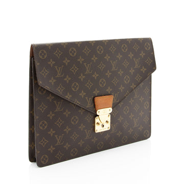 Louis Vuitton Vintage Monogram Canvas Porte Documents Senateur Clutch