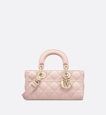 Small Lady D-Joy Bag Powder Pink Cannage Lambskin