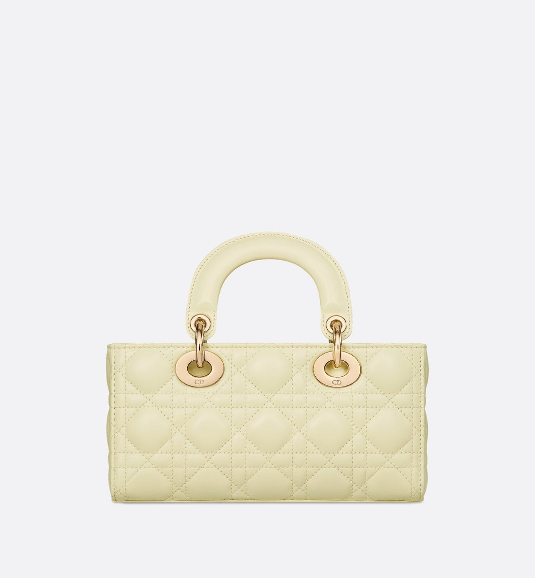 Small Lady D-Joy Bag Pastel Yellow Cannage Lambskin