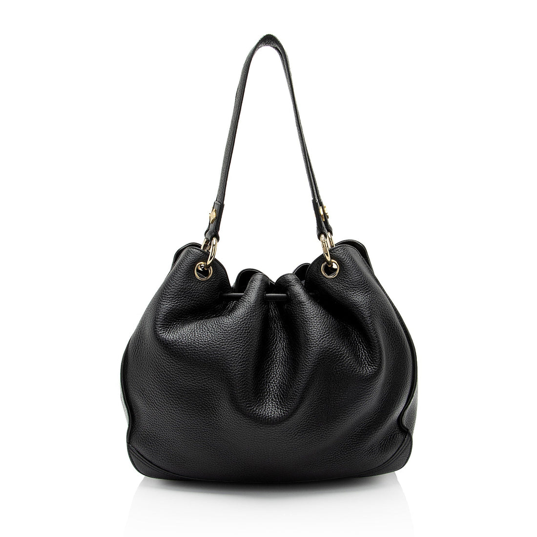 MCM Vintage Leather Charms Drawstring Shoulder Bag