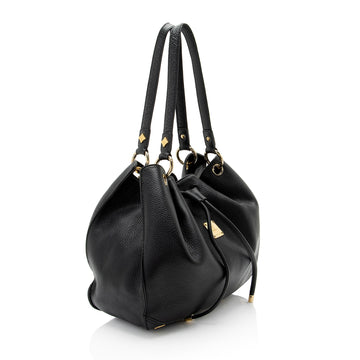 MCM Vintage Leather Charms Drawstring Shoulder Bag