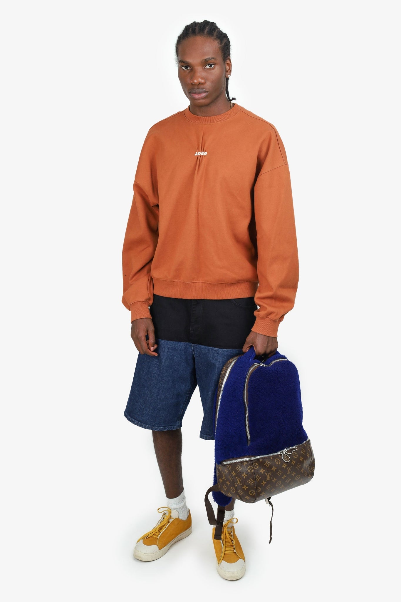 Louis Vuitton x Marc Newson 2015 Brown/Blue Monogram Shearling Backpack