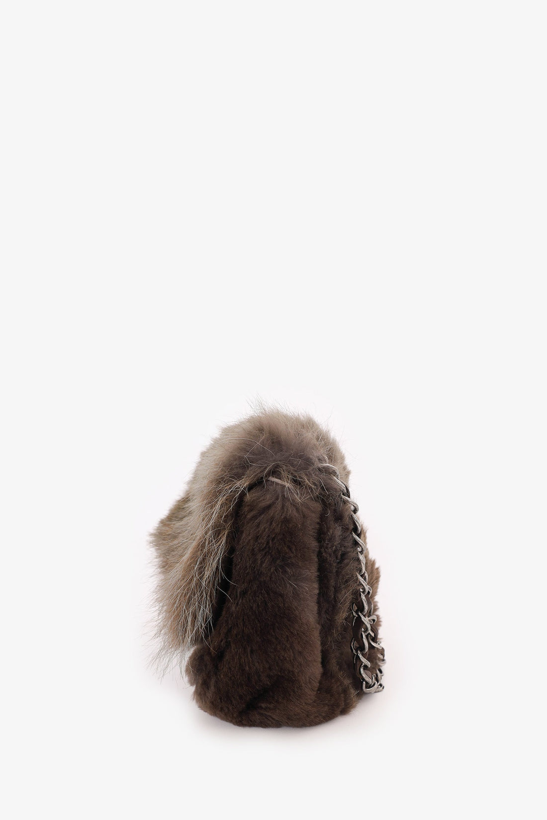 Pre-Loved Chanel™ 2013-14 Brown Fur CC Flap Bag