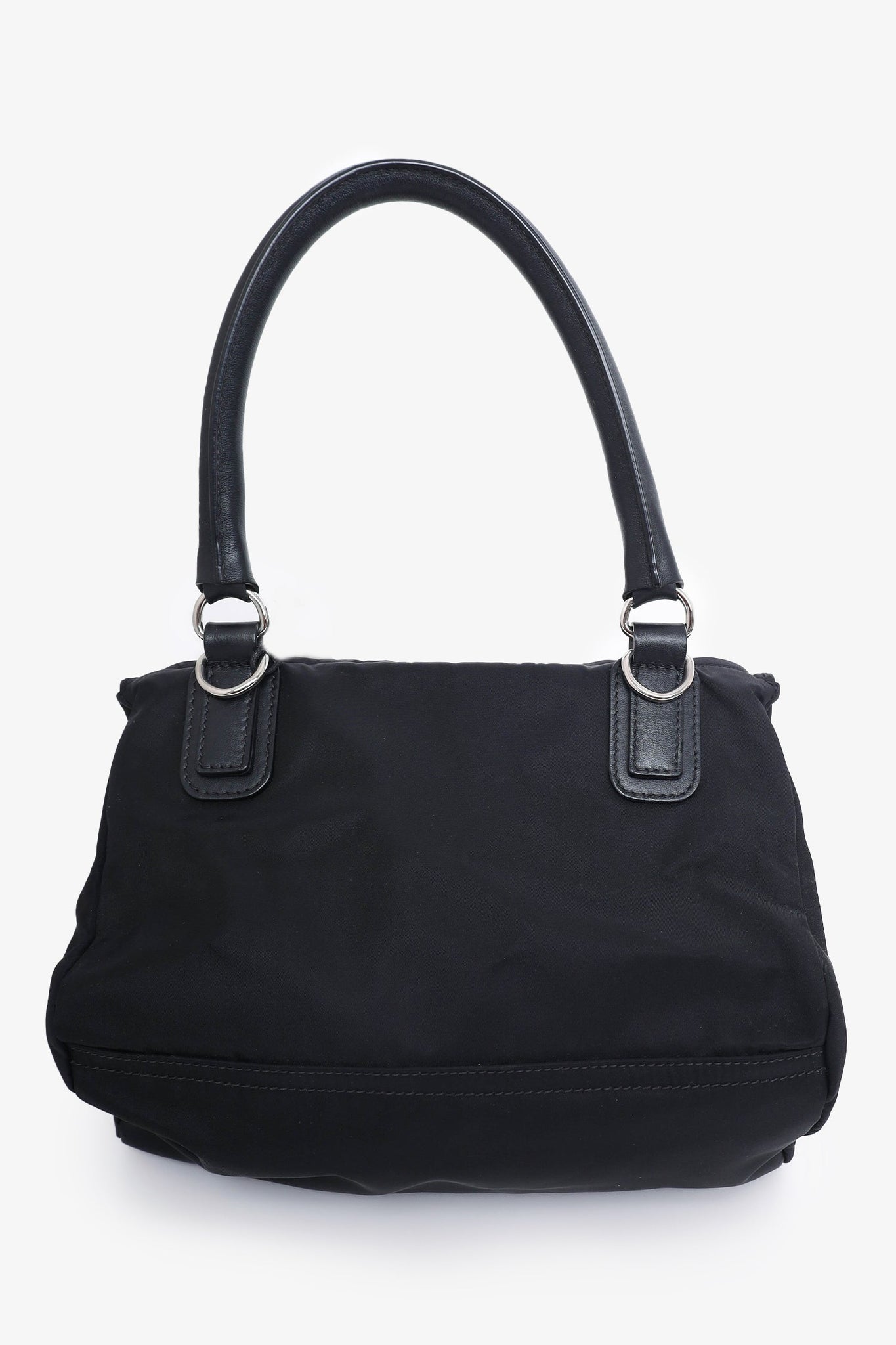 Givenchy Black/White Nylon Logo Small Pandora Bag With Strap