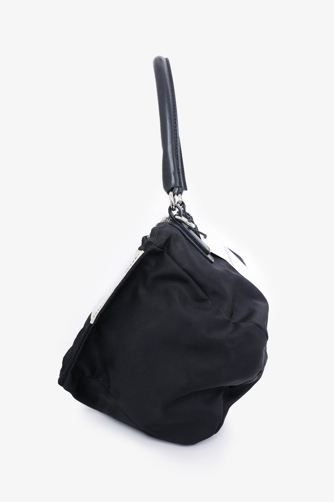 Givenchy Black/White Nylon Logo Small Pandora Bag With Strap