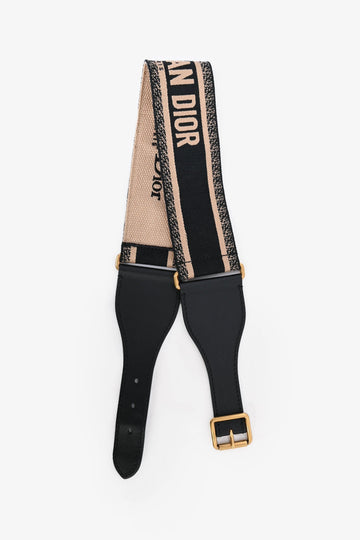 Christian Dior Black Logo Waist Belt