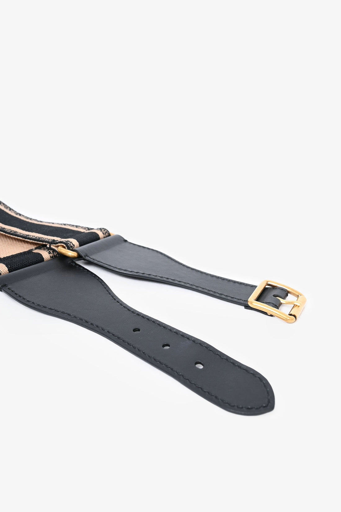 Christian Dior Black Logo Waist Belt