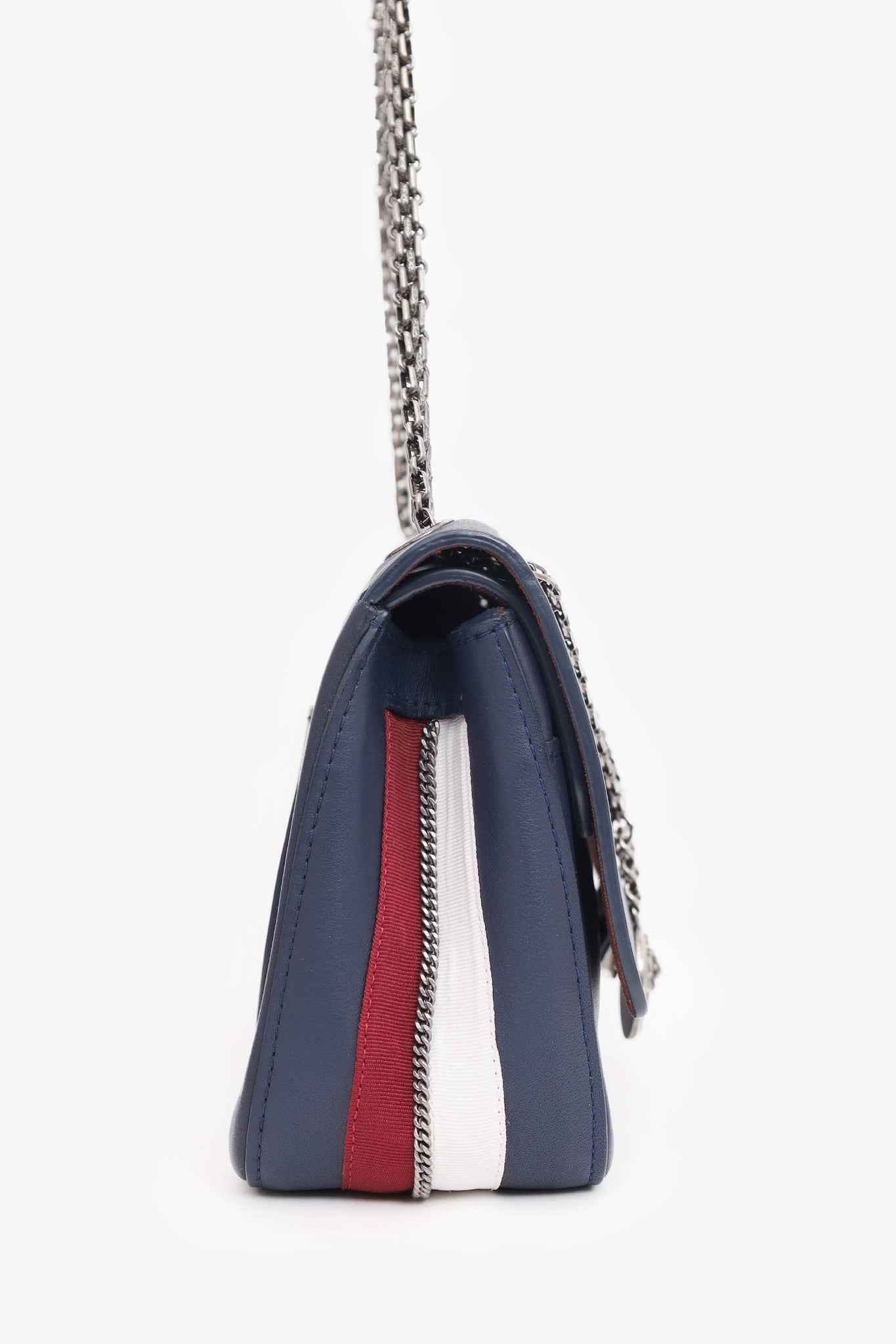 Pre-Loved Chanel™ 2017 Navy Leather Medallion Charm Reissue 2.55 Shoulder Bag