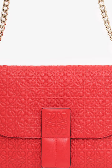 Loewe Red Leather Avenue Anagram Crossbody Bag